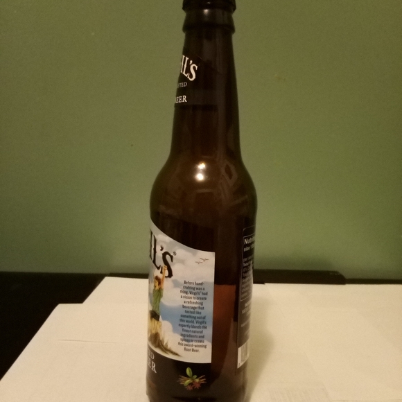 Virgil's Handcrafted Root Beer 9" Brown Glass Empty Bottle with Cap - Picture 6 of 16